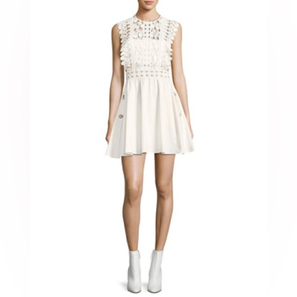 Self Portrait floral vine mini in white
